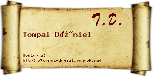 Tompai Dániel névjegykártya